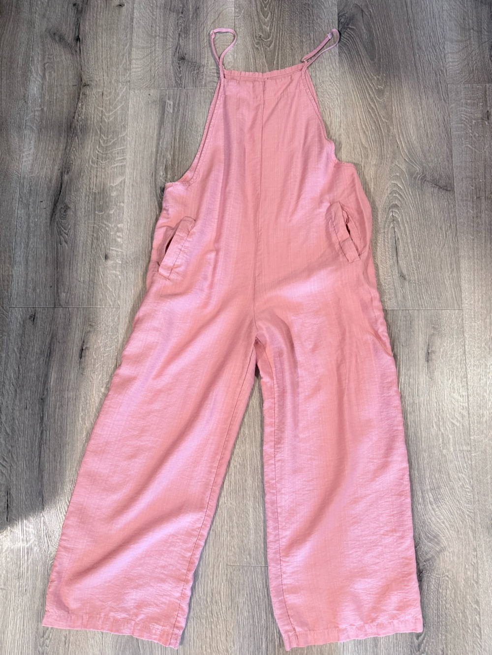 Pink Sleeveless Wide-Leg Jumpsuit - Picture 6 of 8